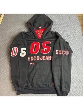 Y2K Exco Jeans hoodie mens medium